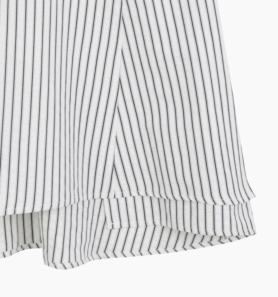 Blue striped sleeveless blouse - null - White | Sisley K image number 4